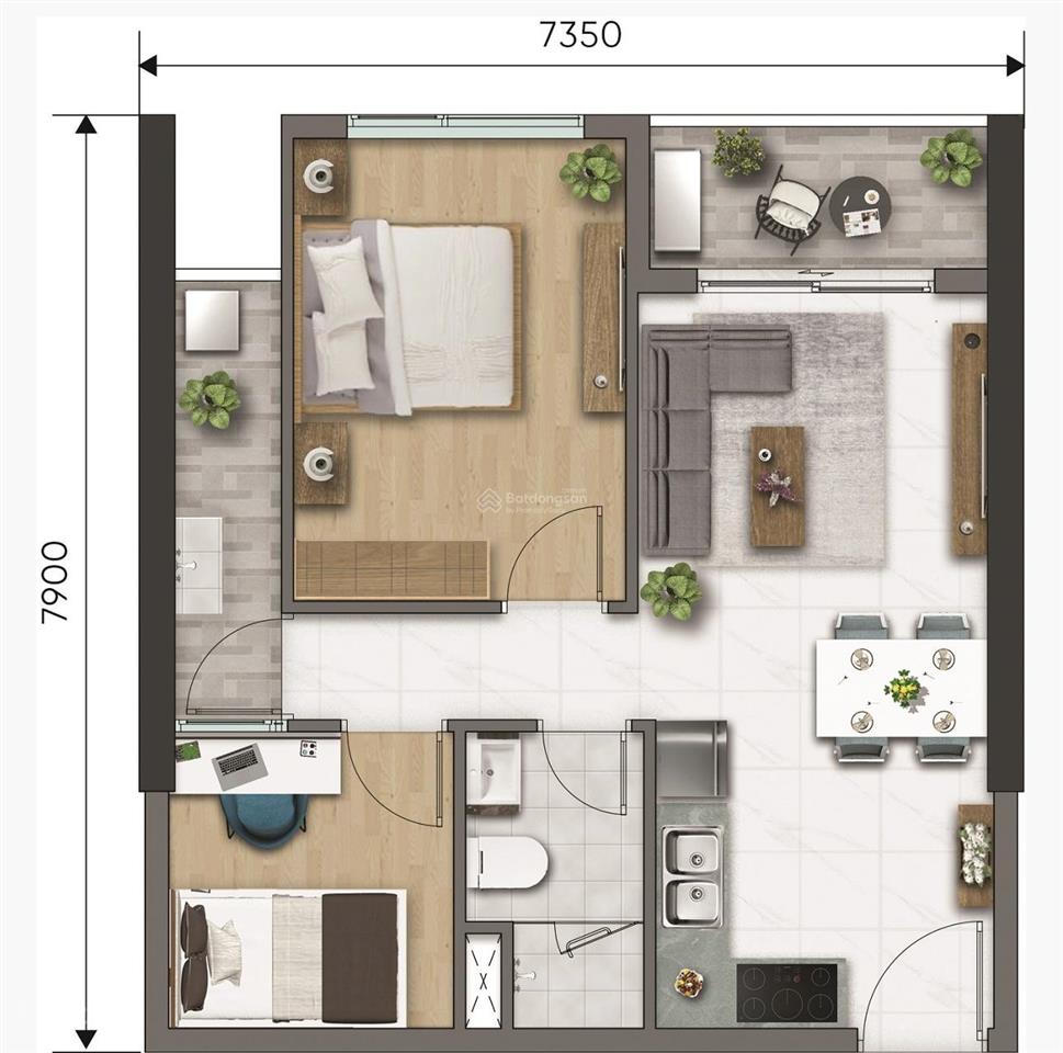 Bán căn hộ d  aqua 301 bình đông, phường phú định, tphcm, view bến bđ diện tích 54,4m2 giá 3,67 tỷ