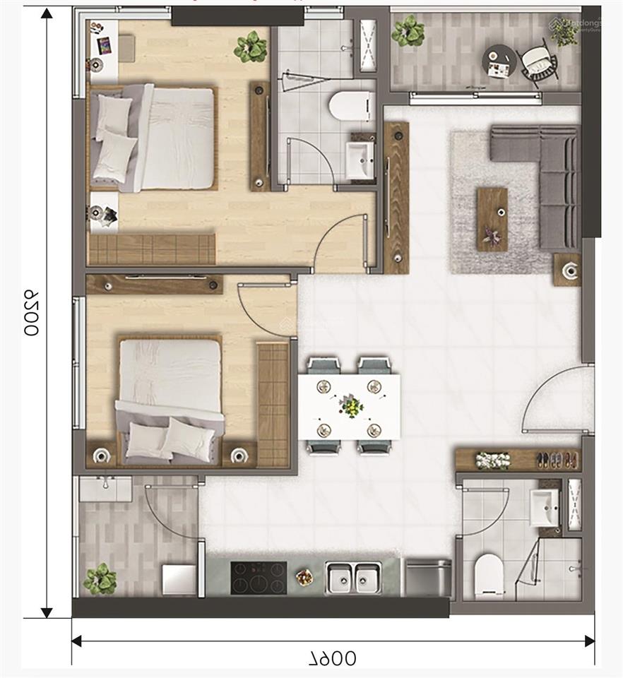 Bán căn hộ d  aqua diên tích 71m2 giá 4tỷ63 tại 301 bình đông, phường phú định, tphcm