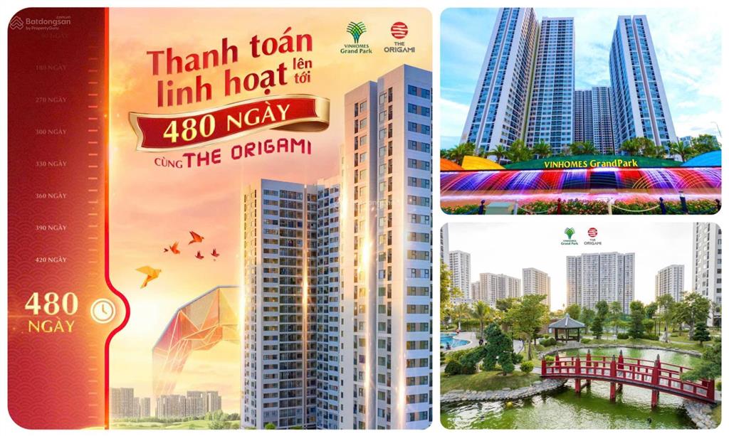 Duy nhất căn 2pn+ origami chỉ 3,3 tỷ  giảm 1,8 tỷ từ cđt, tt giãn 480 ngày giá tốt nhất thị trường