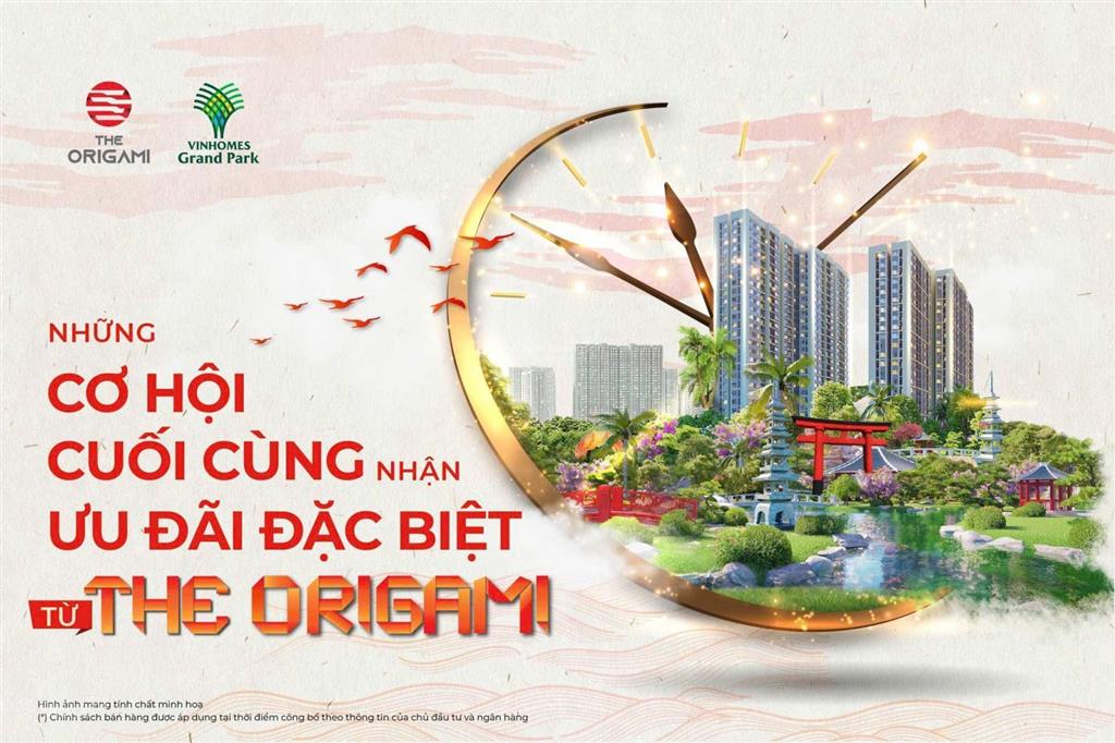 Duy nhất căn 2pn+ origami chỉ 3,3 tỷ  giảm 1,8 tỷ từ cđt, tt giãn 480 ngày giá tốt nhất thị trường