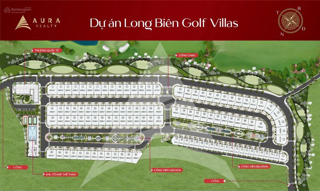 Trực tiếp cđt căn bt vip tại villa golf long biên, ck 9%, hỗ trợ vay 0% 18 tháng, khoảng 390tr/m2