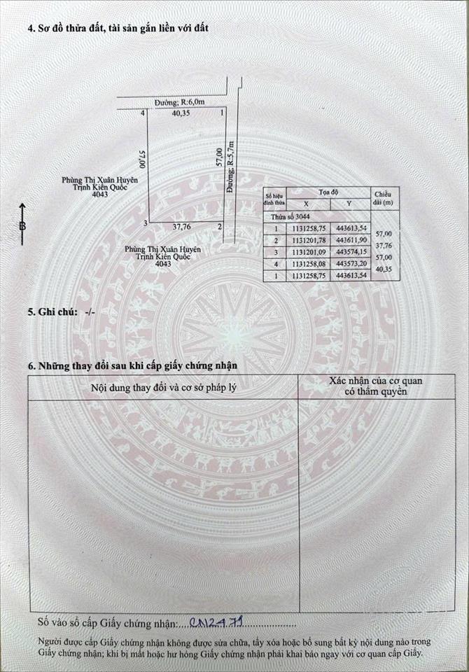 2225m2 đất bến tràm, cửa dương | giá chỉ 7,5 triệu/m2