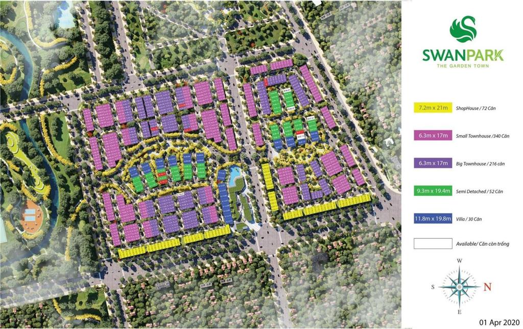 Chính chủ bán đơn lập 1b  352m2  giá siêu tốt và 2 căn nhà phố swanpark