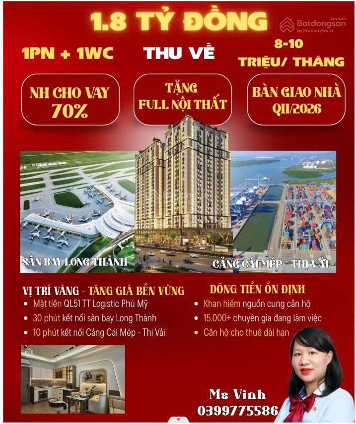 Căn hộ maison grand phú mỹ  giá tốt chỉ từ 33tr/m | nhận nhà quý ii/2026