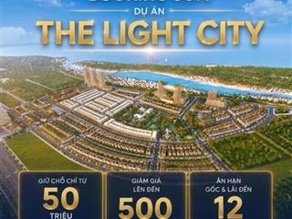 Nhà phố the light city 1 trệt 2 lầu, hướng đông nam, diện tích 100m2, đường lớn hướng biển