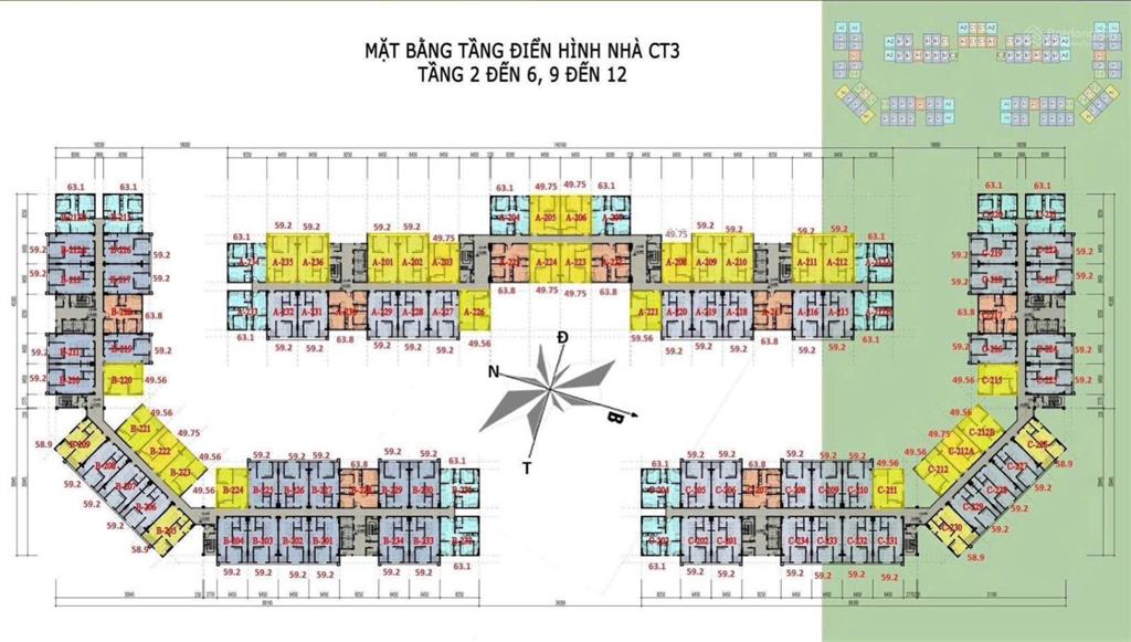 Bán căn thương mại chung cư ct3 kim chung thăng long green city