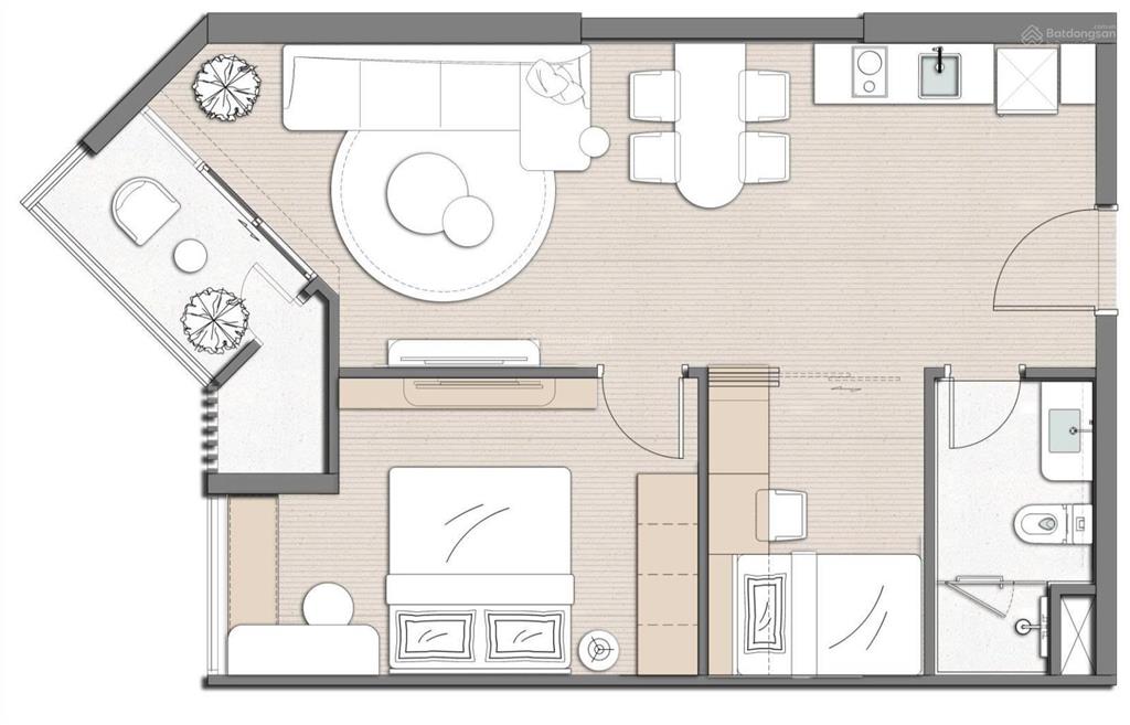Bán căn 1pn+1 dự án skym hạ long 55,5m2 tổng giá chỉ 2,6 tỷ  view biển và bến du thuyền