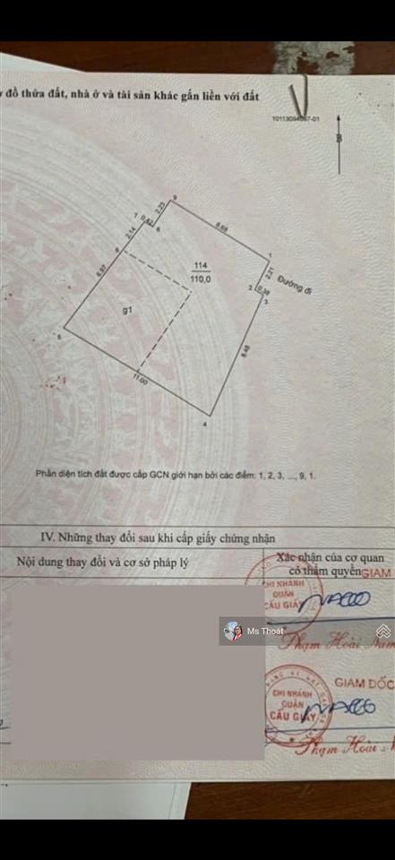 Bán nhà phố dịch vọng, cầu giấy, dt 110m2, mt 8.6m, giá hơn 20 tỷ. xây ccmn