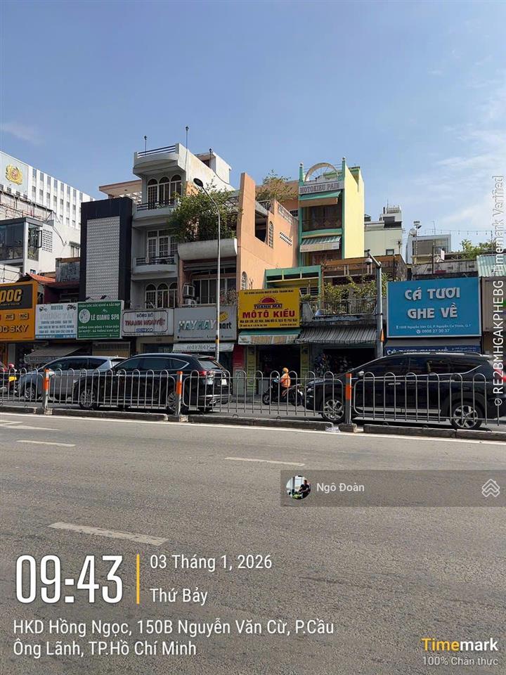 Bán nhà mt nguyễn văn cừ p. nguyễn cư trinh 7.3 x 24 trệt 2 lầu giá 70.5 tỷ