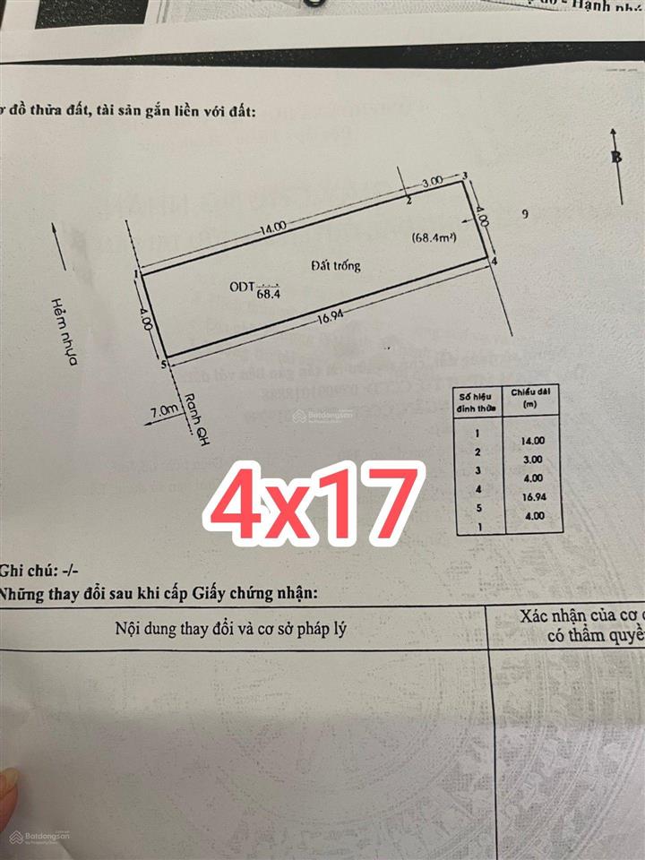 Chỉ 5,5 tỷ tl đất mtkd an dương vương  giáp q6  4x17m  không lộ giới  đường nhựa 6m