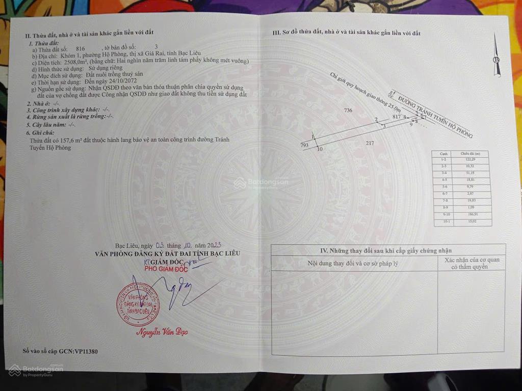 Chính chủ cắt bán lô đất mặt tiền 8x120m đường tránh hộ phòng  vị trí vàng, kinh doanh ngay