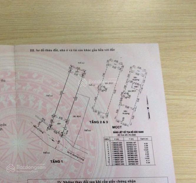Nhà bán chính chủ  phường 8  quận gò vấp, dt 81m² cộng nhận đủ