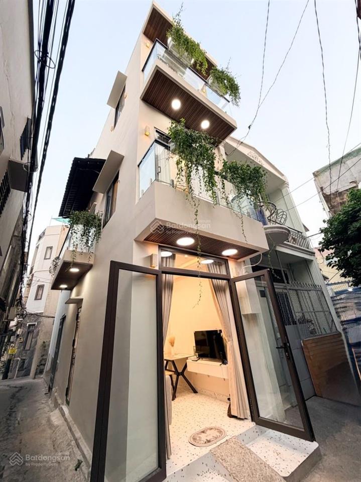 Minihouse lô góc 2 mặt hẻm cực thoáng  bùi đình túy  dtsd 45m2  nhà mới 3 tầng 2pn 3wc full nt