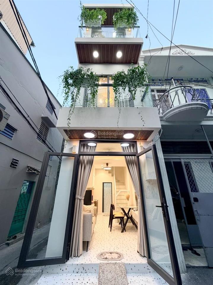 Minihouse lô góc 2 mặt hẻm cực thoáng  bùi đình túy  dtsd 45m2  nhà mới 3 tầng 2pn 3wc full nt
