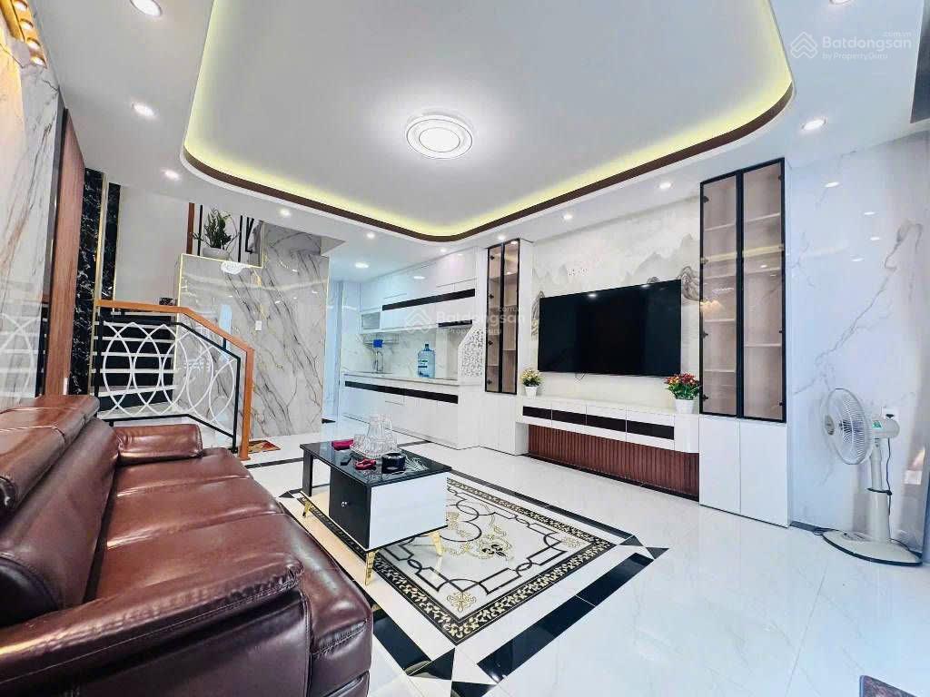 Bán nhà xây mới 5 tầng cạnh thích quảng đức  (4.1x8.5) sổ a4  full nội thất
