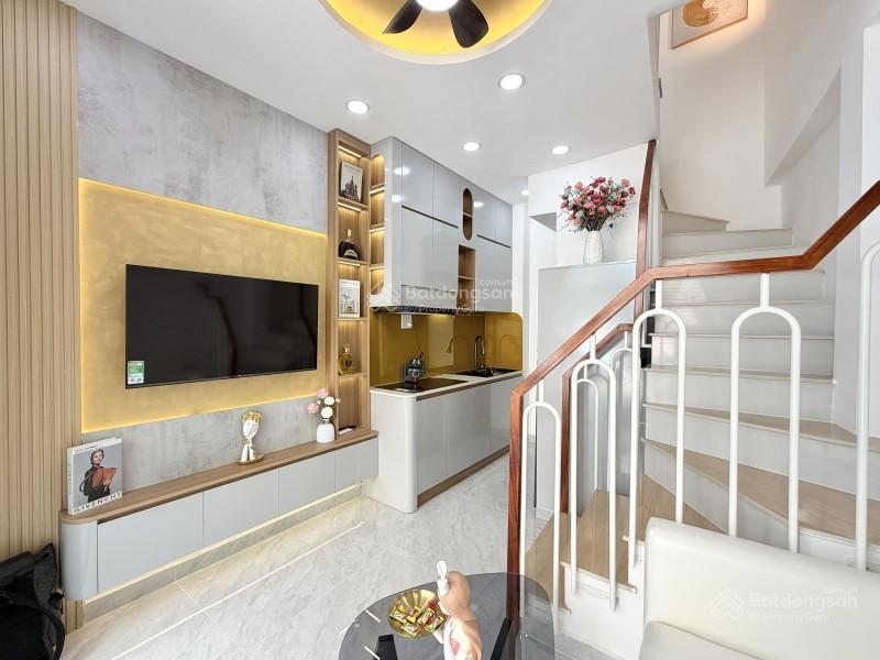 Nhà mới 3 tầng  lê quang định, p7, bình thạnh  dtsd 40m²  tặng full nội thất  hẻm 3 gác sát mt