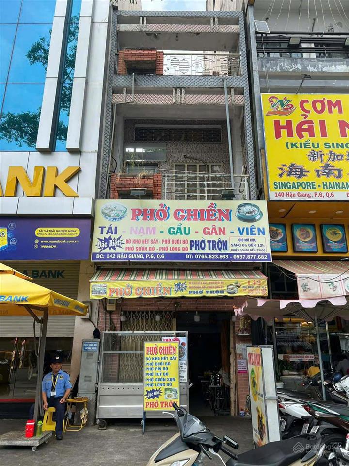 Tòa nhà giảm 1.5 tỷ | mặt tiền 142 hậu giang q6 | 4m x 15m = 59m² | giá 28.5 tỷ