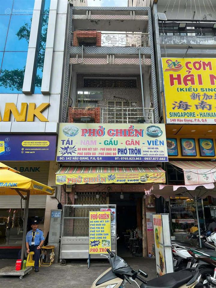 Tòa nhà giảm 1.5 tỷ | mặt tiền 142 hậu giang q6 | 4m x 15m = 59m² | giá 28.5 tỷ