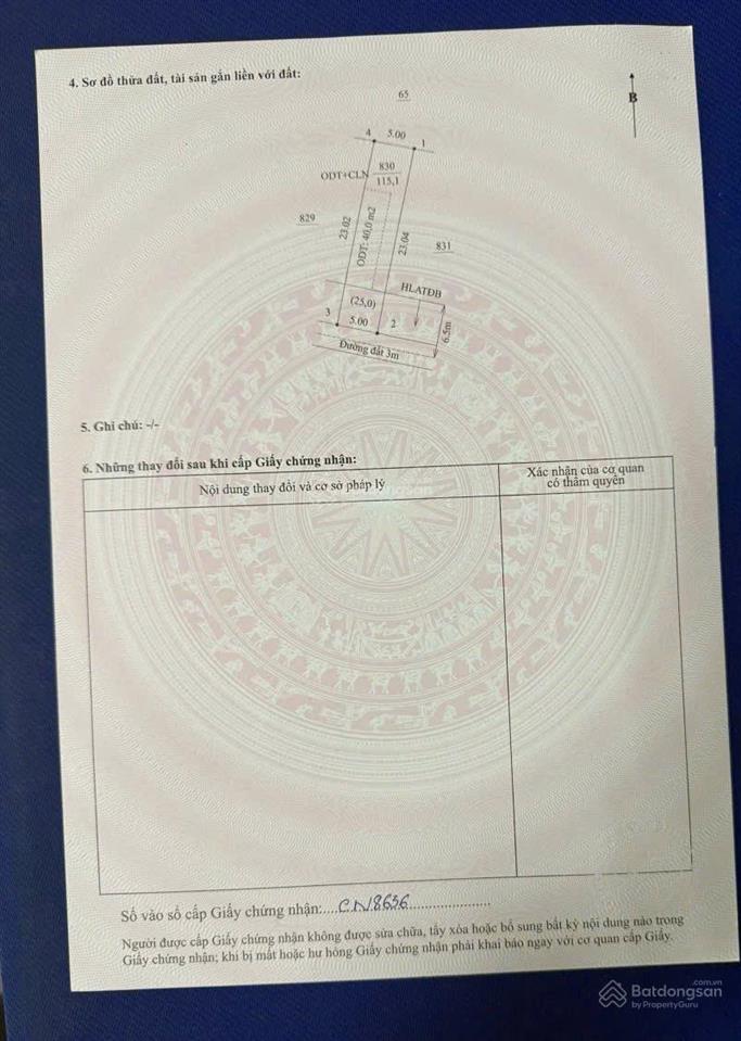 Bán đất chánh phú hòa, bến cát, bình dương 115,1m², giá 950 triệu