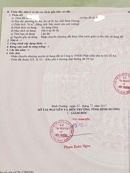 7 tỷ 700 nhà mặt tiền kinh doanh đường số 1 khu toa xe lửa. ngay vincom. 3 tầng. dt 76m2. tp dĩ an