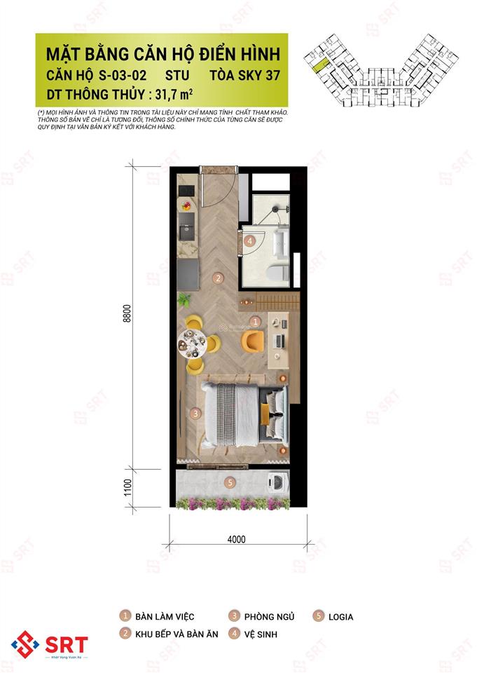 Ngân sách vừa phải chỉ hơn 1 tỷ sở hữu căn hộ studio tại trung tâm tp vinh