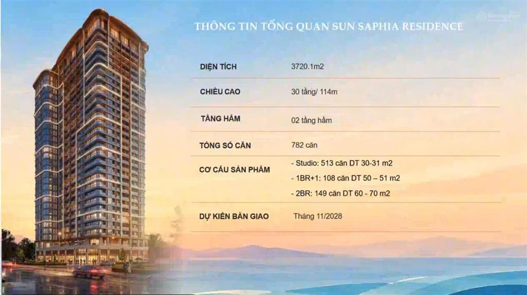 Sun saphia residence  căn hộ mặt biển đầu tiên của sun group tại đà nẵng