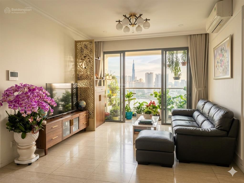 Bán căn dual key 133m2, 2pn+1pn  2 phòng khách riêng biệt, view trực sông, đkc, chỉ 17,5 tỷ