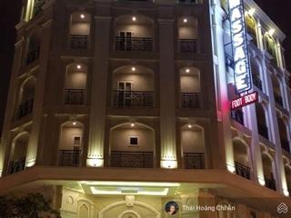 Tòa nhà góc 2mt quận 7  8 tầng có hầm  hđ thuê 2.4 tỷ/năm