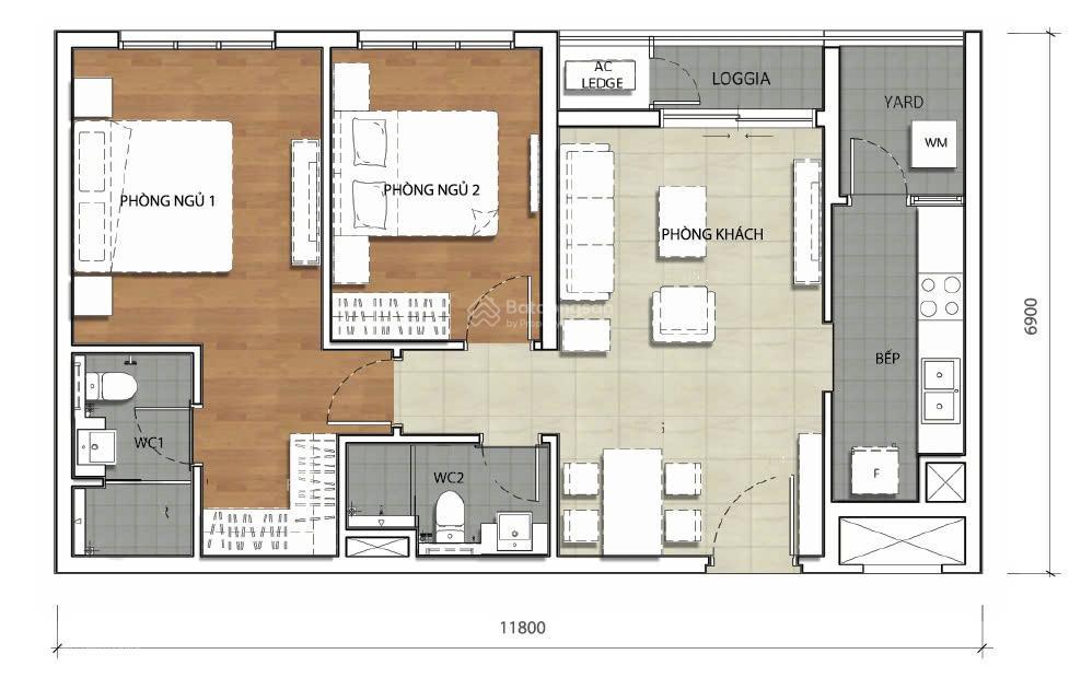 Bán nhanh ch the krista 2pn 2wc, 78.9m2 view thoáng mát mẻ giá 5.4 tỷ (tl). shr công chứng ngay