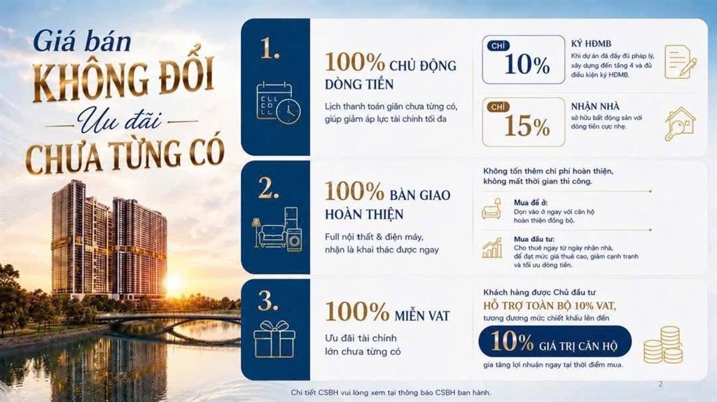 The gió riverside căn hộ 3 mặt giáp sông, đối diện metro