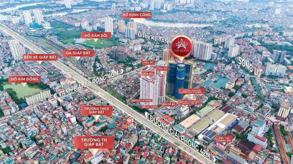 Trực tiếp cđt the queen 360 giải phóng, căn 23pn rẻ nhất 2026 full nội thất liền tường., ck 13,5%