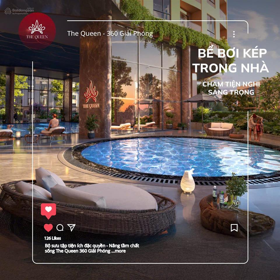 Trực tiếp cđt the queen 360 giải phóng, căn 23pn rẻ nhất 2026 full nội thất liền tường., ck 13,5%