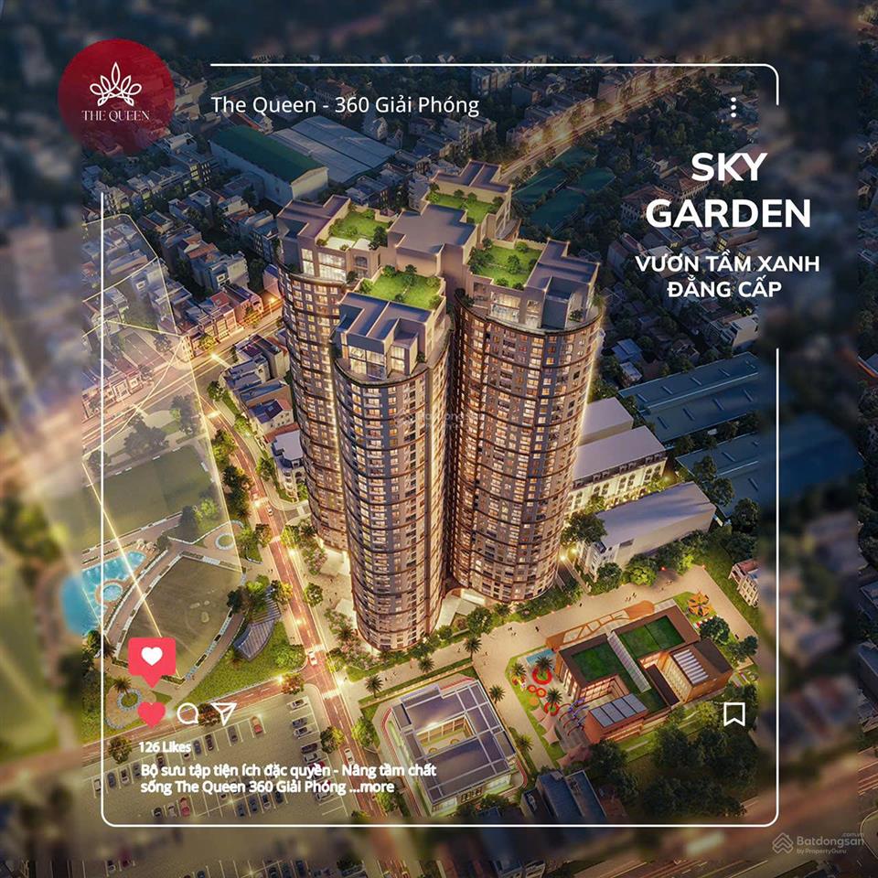 Trực tiếp cđt the queen 360 giải phóng, căn 23pn rẻ nhất 2026 full nội thất liền tường., ck 13,5%