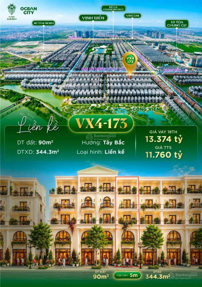 Vx4173  căn biệt thự liền kề giá siêu hấp dẫn