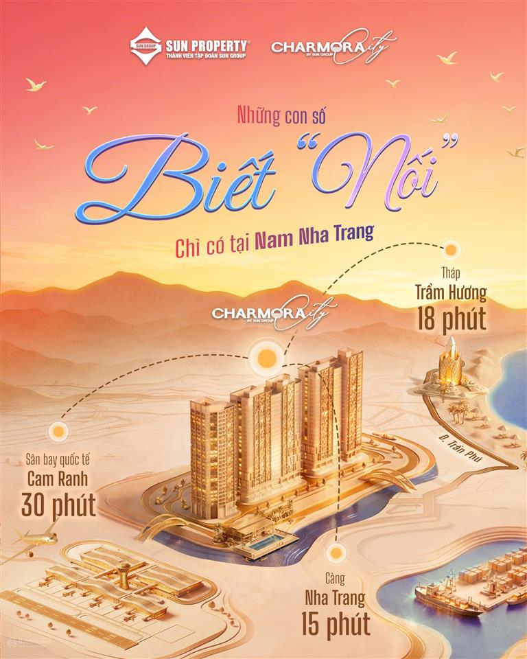 Căn hộ 2pn view sông  onsen3 charmora city  giá thanh toán 1 lần chỉ 4,358 tỷ