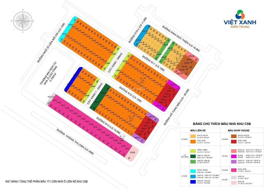 Chính thức booking 171 căn nhà phố khu c5b phương trang  futa liên chiểu