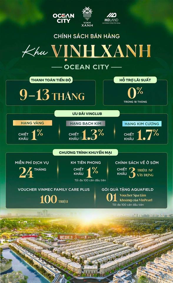 Xẻ khe 144m2 vịnh xanh, áp voucher còn hơn 11 tỷ