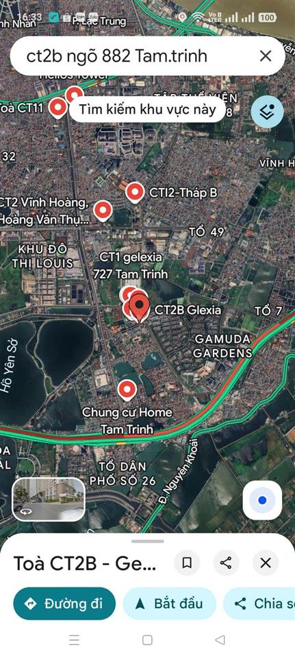 Bán cc 2pn tại ct2b, gelexia riverside tam trinh  68m2, 2 ngủ, 2wc  vị trí trung tâm, tiện ích