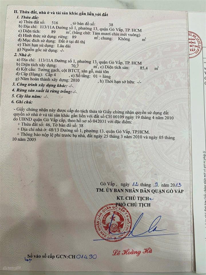 Bán đất hxh lê đức thọ 4,3x24 giá chỉ 7,25 tỷ tl