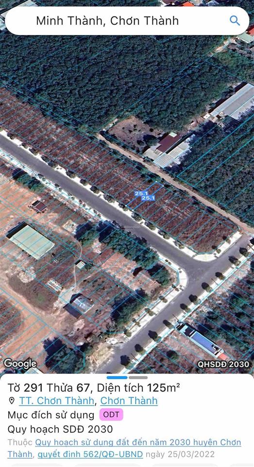 Bán đất mặt tiền đường t30, minh thành, chơn thành, bình phước