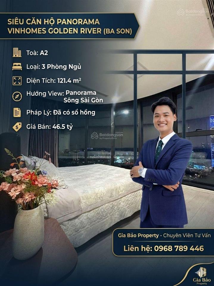 Chuyển nhượng 3pn vinhomes ba son121m2 view panorama trực diện sông & pháo hoa