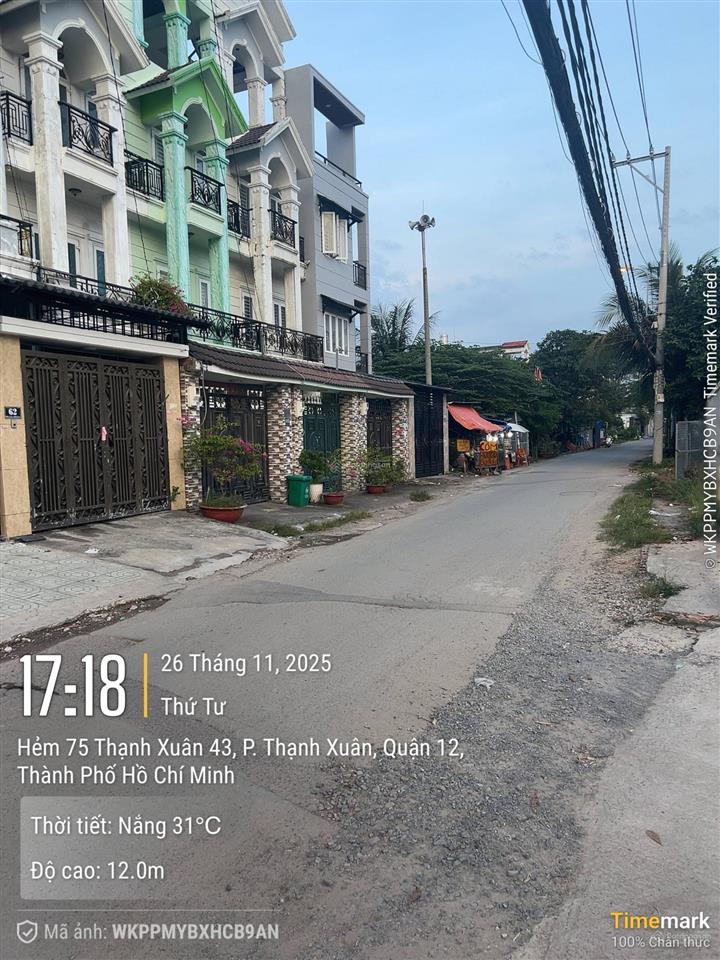 Hàng thơm! đất thổ cư mtkd thạnh xuân 43  84m2 thổ cư (4x21)  chỉ 4,6 tỷ còn bớt