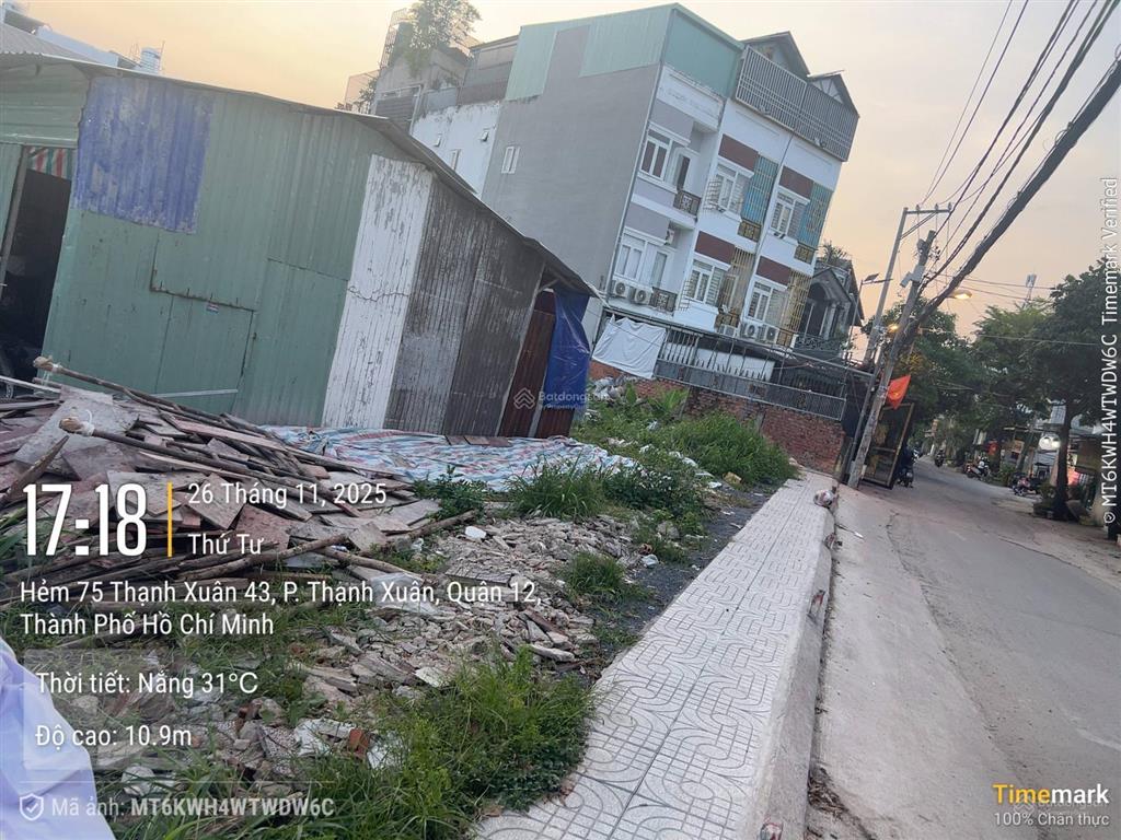Hàng thơm! đất thổ cư mtkd thạnh xuân 43  84m2 thổ cư (4x21)  chỉ 4,6 tỷ còn bớt