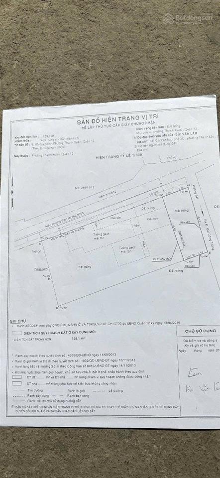Lô góc hẻm xe hơi thông thạnh xuân 52 gần chợ đường dt 130m2 chỉ 3,85 tỷ