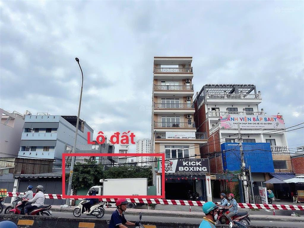 Lô đất đẹp mặt tiền 1484 lê đức thọ  2 mt trước sau, 540m2 ngang 9m sổ vuông đẹp chỉ 50 tỷ tl
