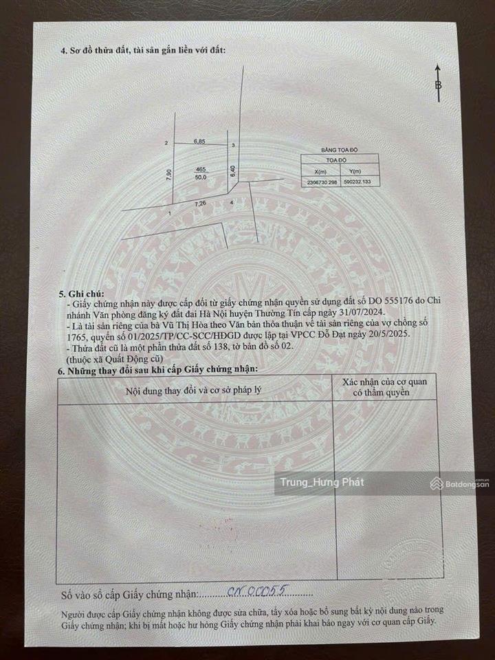 Bán đất thường tín, tại quất động, gần dự án olympic vingroup, 50m2, mt cực đẹp, ô tô vào, 2,x tỷ