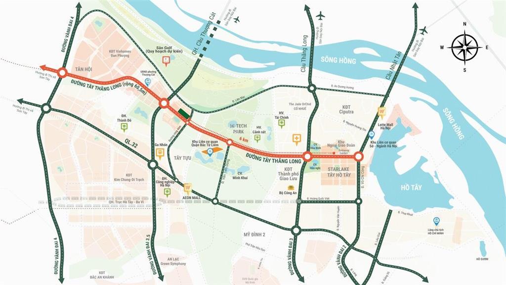 Bán biệt thự avenue garden đường tây thăng long