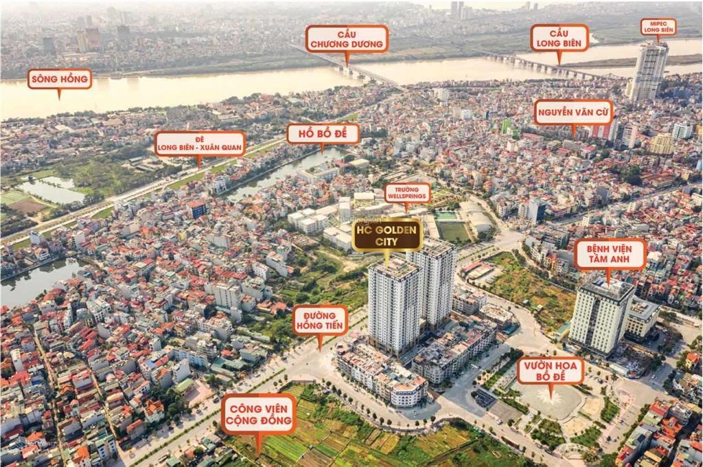 Chính chủ bán gấp căn 2pn, 2wc, dt 72m2. giá chỉ 6,450 tỷ tại hc golden city, long biên