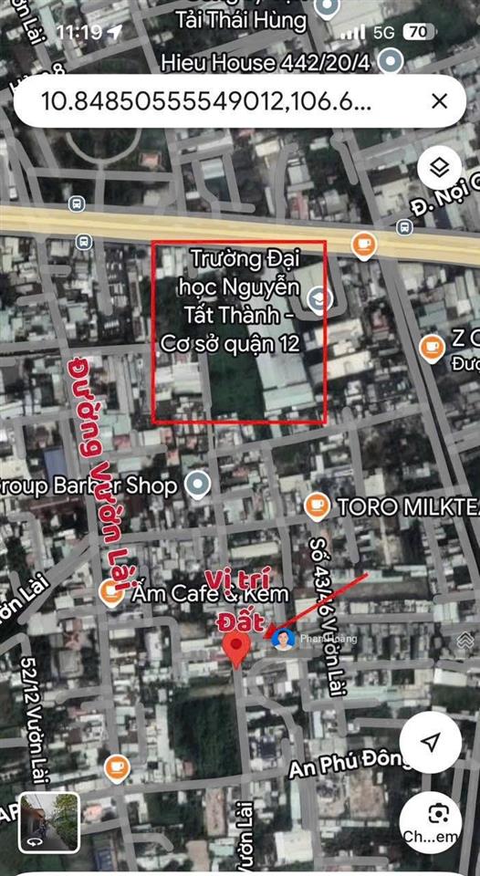 Đất vườn lài 11x30 tặng nhà cho thuê 40tr,sát đại học nguyễn tất thành,xây cao tầng ok,giá 19 tỷ tl