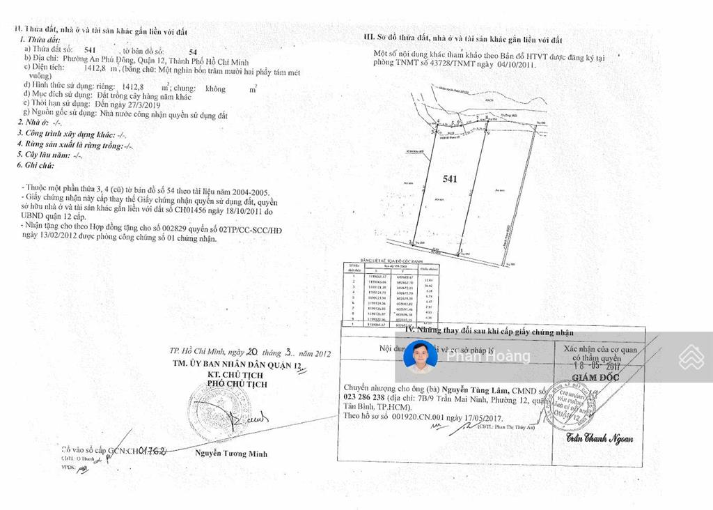 Bán 1412m2 đất nông nghiệp, đường 6m hẻm 1/ sông vàm thuật thông ra vườn lài, an phú đông, 12 tỷ